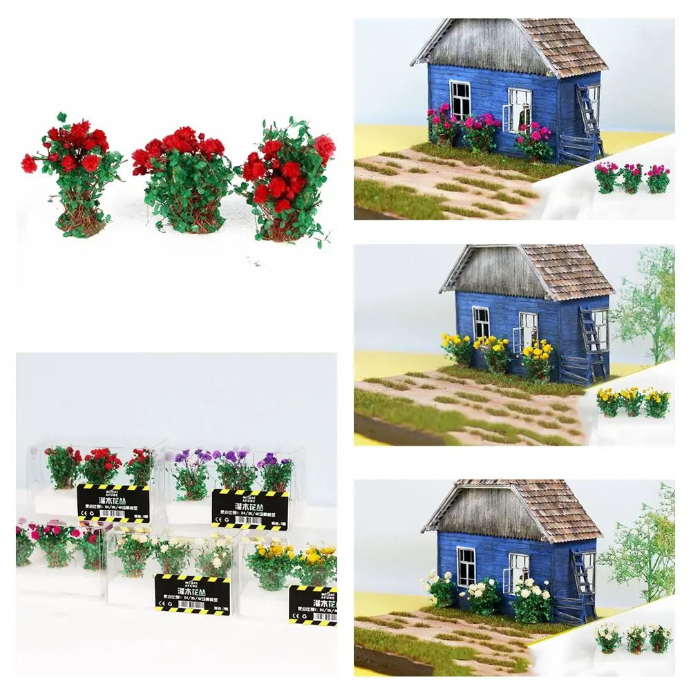 ミニチュアガーデンランドスケープシャム、DIYフラワークラスター、グラスツイシャフト、クラフト、3個