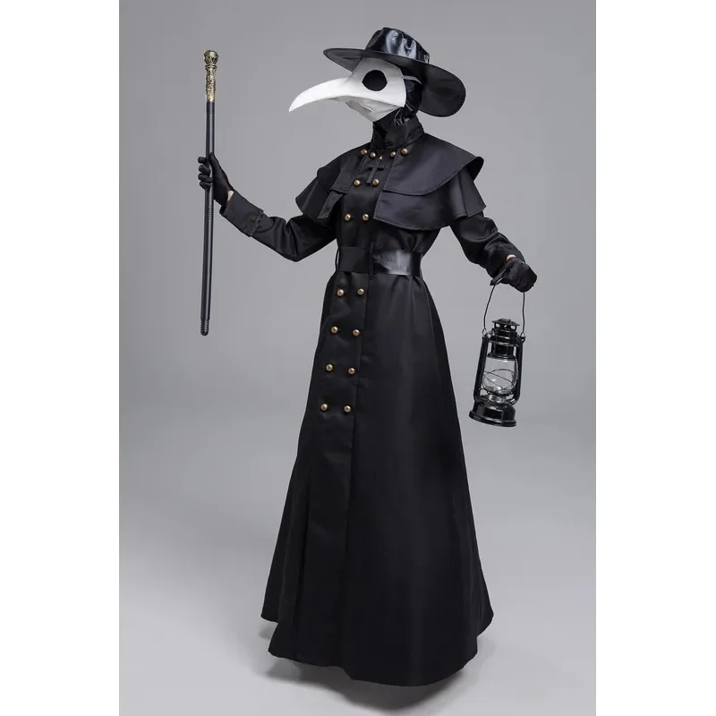 

aaa12 3Cosplay Plague Doctor Dress Fashionable Ant-Man Crow Mouth Mask Set Cosplay Halloween Stage Show Costume