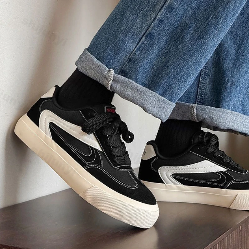 

Vintage Platform Sneakers Men's Autumn New Outdoor Non Slip Comfortable Board Shoes Height Increase Fashion Lace Up Casual Shoes