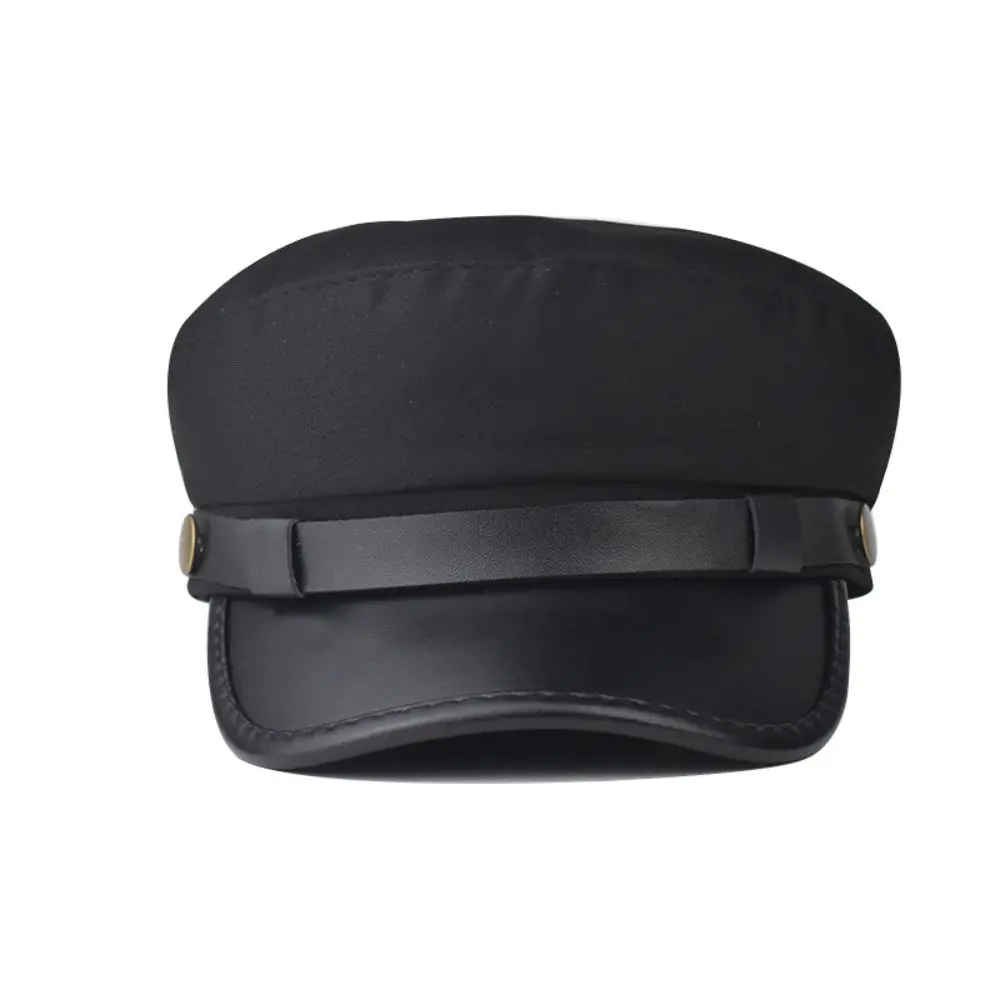 Stylish Suede Newsboy Cap Cotton Cloth Short Brim Flat Top Hat British Style Casual Fit Octagonal Hat Autumn Winter