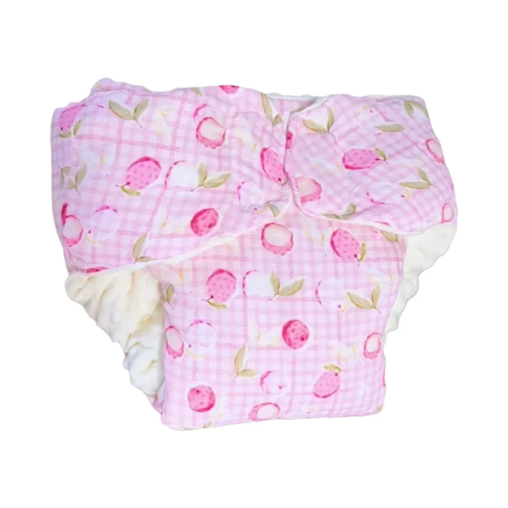 Cute Print Adult Reusable Training Pants ABDL Thick Cotton Cloth Diapers Soft Comfort Nappies Panties Leak-proof Underwear