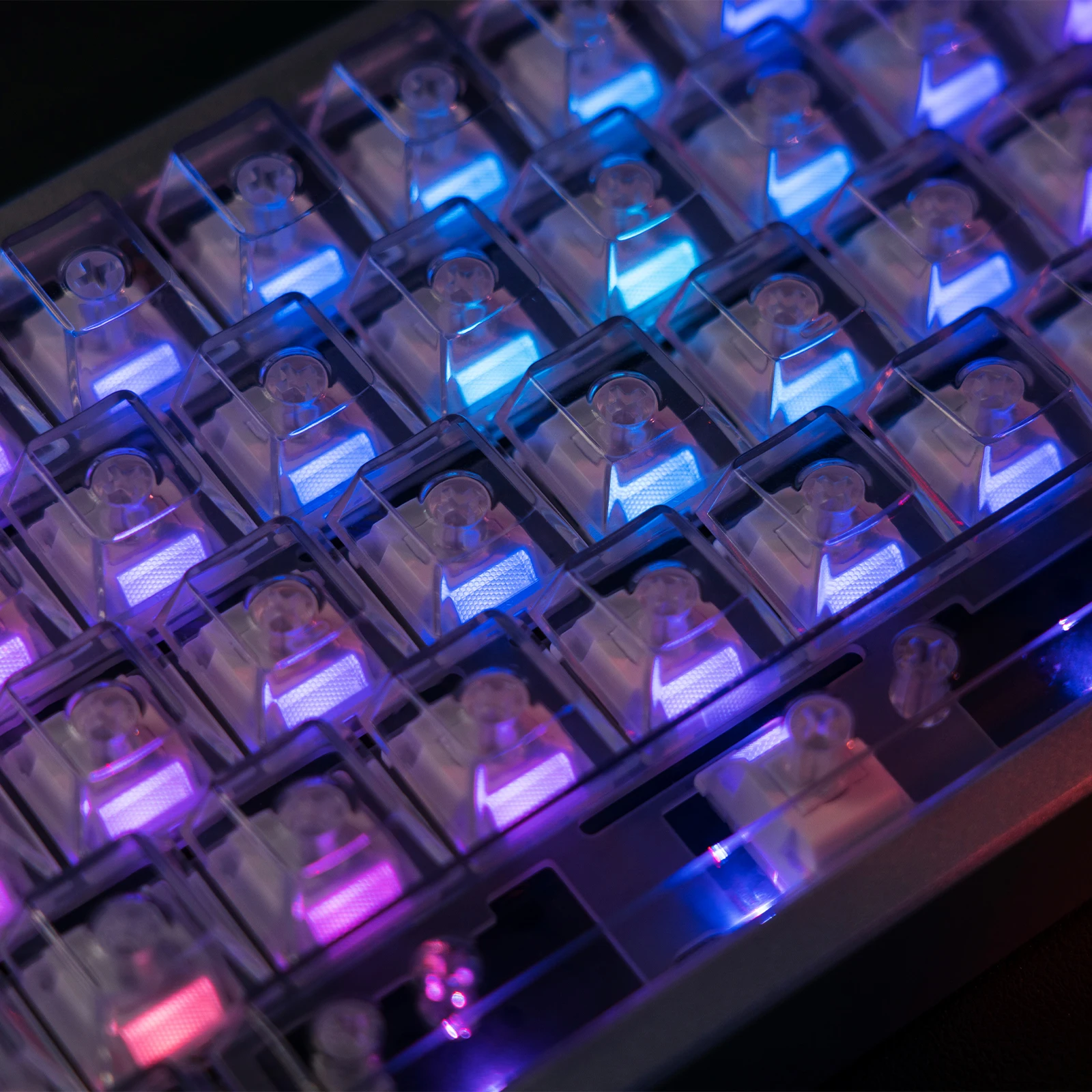 Teclado Linear Wuque Studio WS Morandi, Switches com Difusor de Luz PMMA, POM Habitação, UPE Stem para Teclado Mecânico