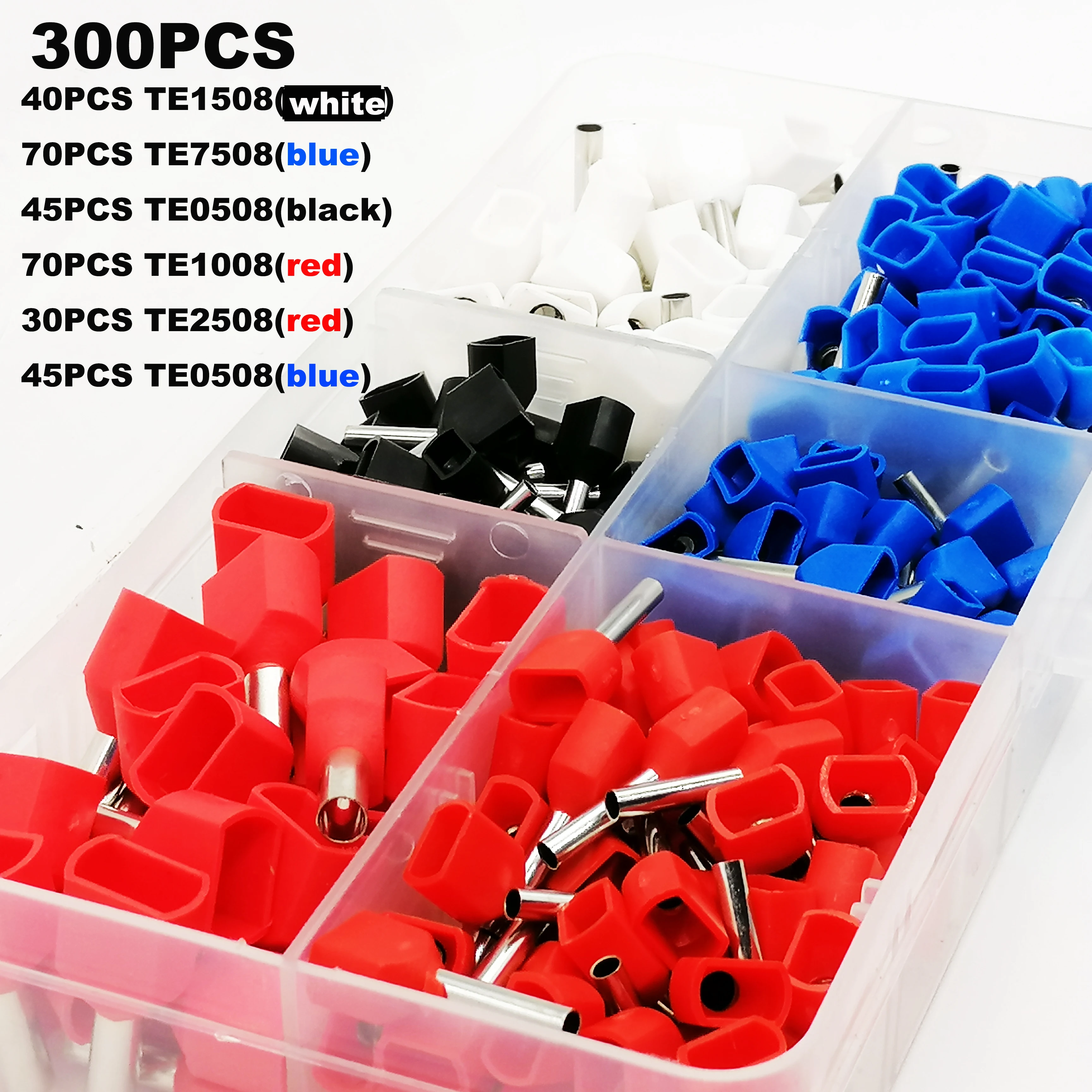 Tube Ferrule Terminal Various Box-packed Electrical Tubular Terminal Insulated Dual Wire Connector Crimping Terminals Kit Set