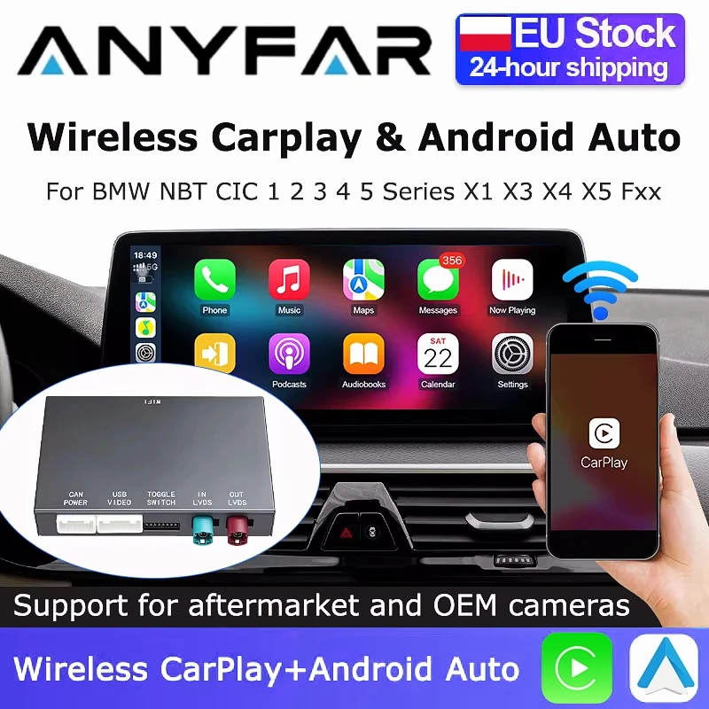 Kabelloses CarPlay Android Auto für BMW NBT CIC System 1 2 3 4 5 6 Serie X1 X3 X4 X5 F20 F21 F30 F31 F10 F48 F25 F26 F15 F10 E84