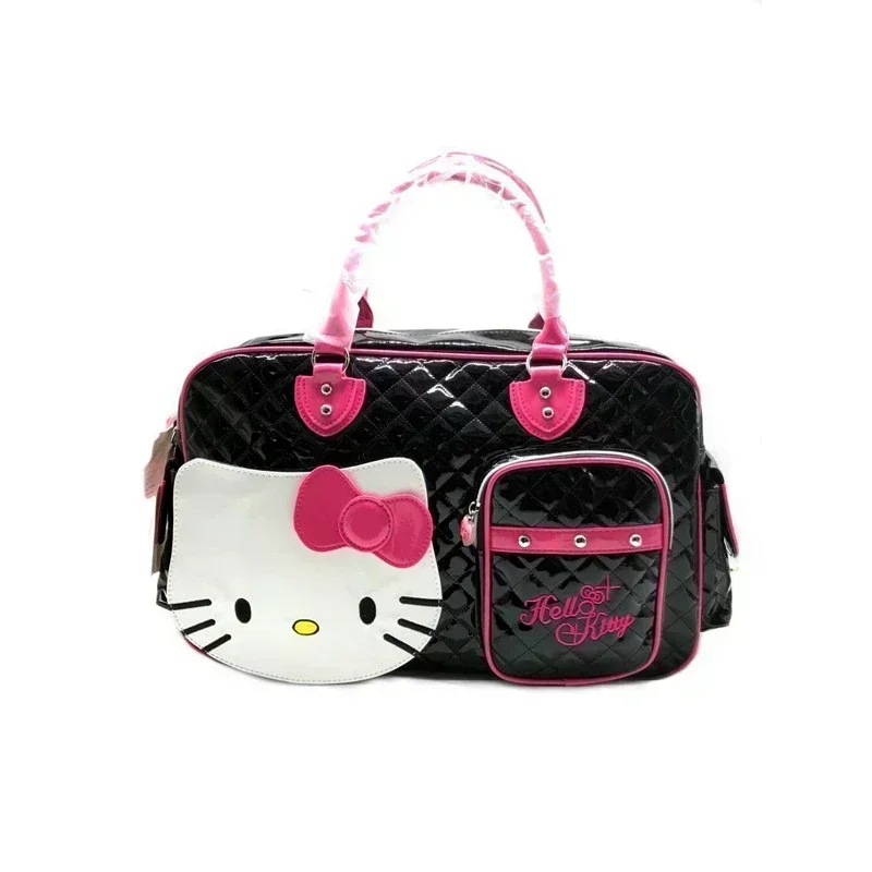 New Sanrio Hello Kitty borsa da viaggio per donna ragazza Cartoon Fashion Pu borsa da viaggio impermeabile ad altissima capacità comoda