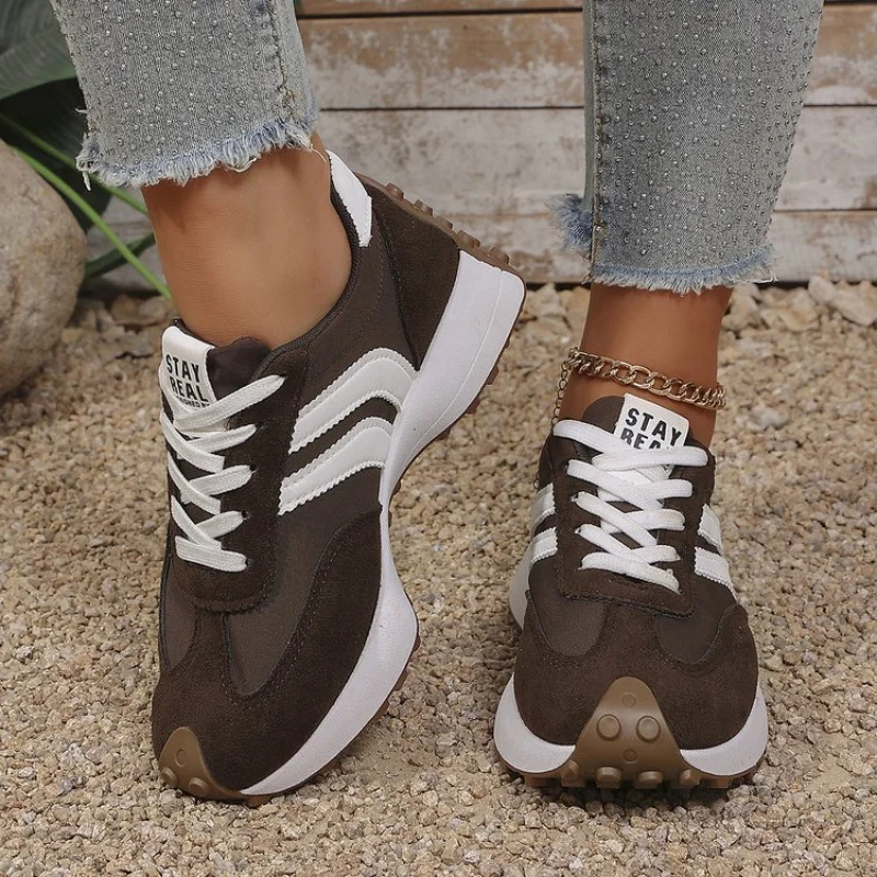 2026 New Women's Retro Forrest Gump Sneakers, Suede Stripe Casual Trainers, Lightweight Platform Running & Walking Shoes Sf282e27f0f74489fbacf92aabacb94aak
