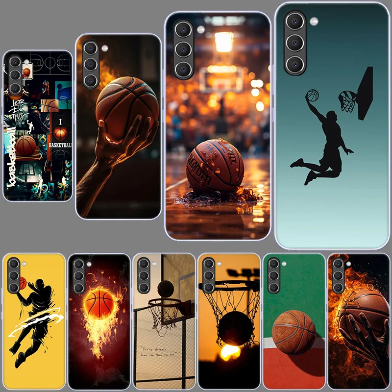 Coque de téléphone Basketball pour Samsung A16 A26 A36 A56 A17 A37 A57 A07 A06 A02S A12 A22 A32 A52S A72 Galaxy A70 A50S A71 A51 A31 A30