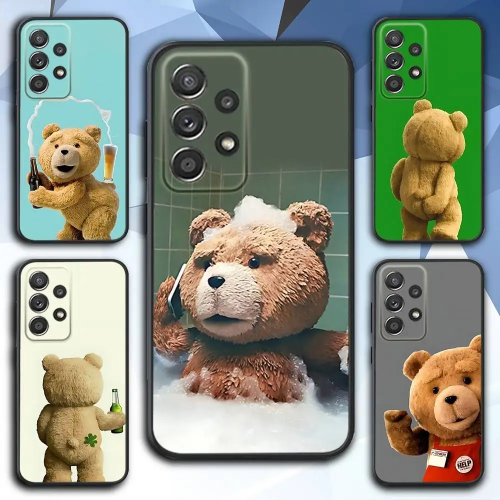 

T-Teddy Movie Bear Ted Phone Case For Samsung S 25,24,23,22,30,21,10,9,Ultra,Plus,Lite,FE,4,5 G Soft Black Case