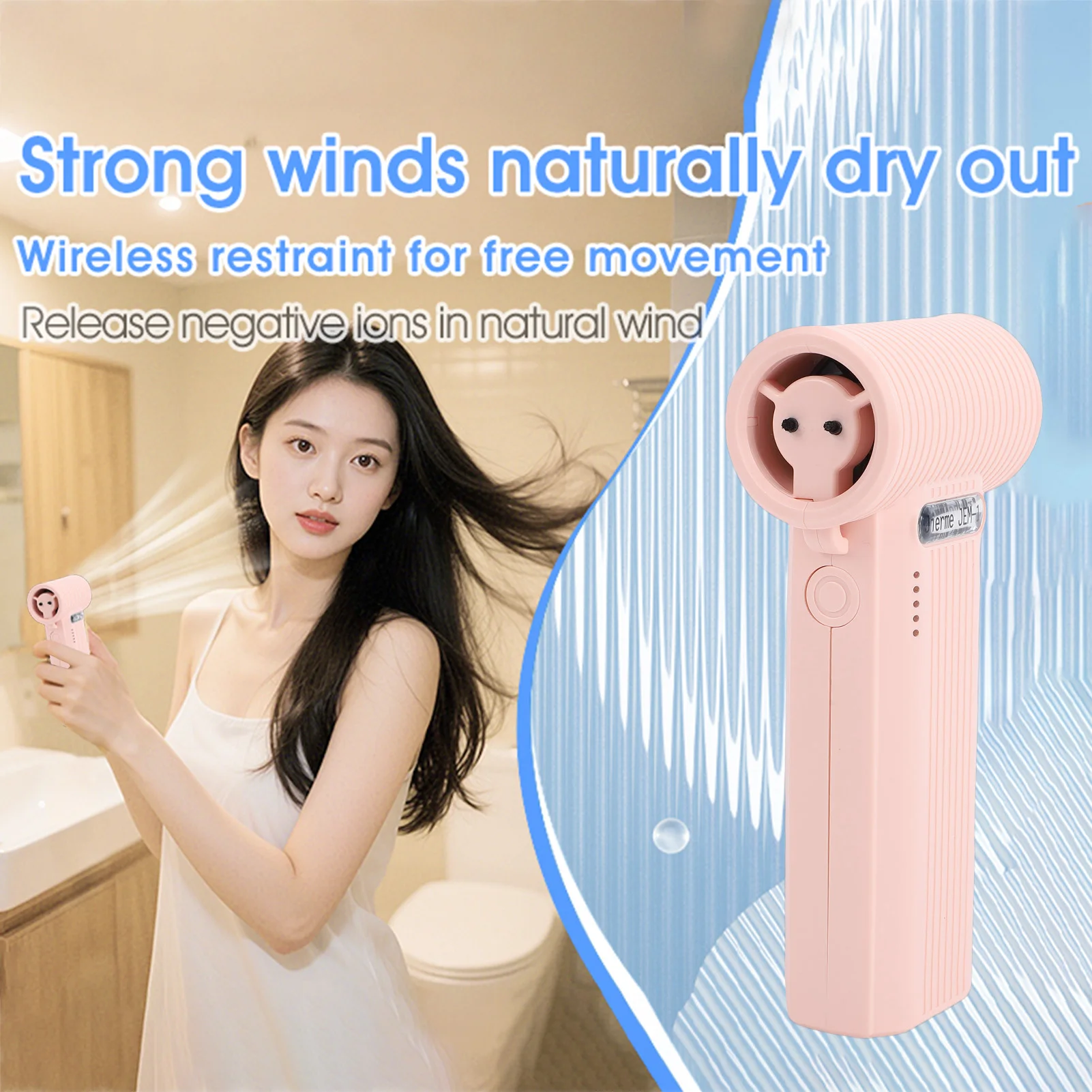 

Portable Ionic Hair Dryer Purifies Dormitory Charging Antistatic Dust Removal 12V Dust Removing Purifier
