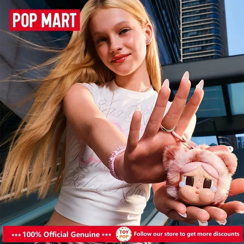 Official Genuine POP MART Crybaby Leopard Cat Series Vinyl Plush Doll Crying Baby Blind Box Festival Gifts for Girl Decoration