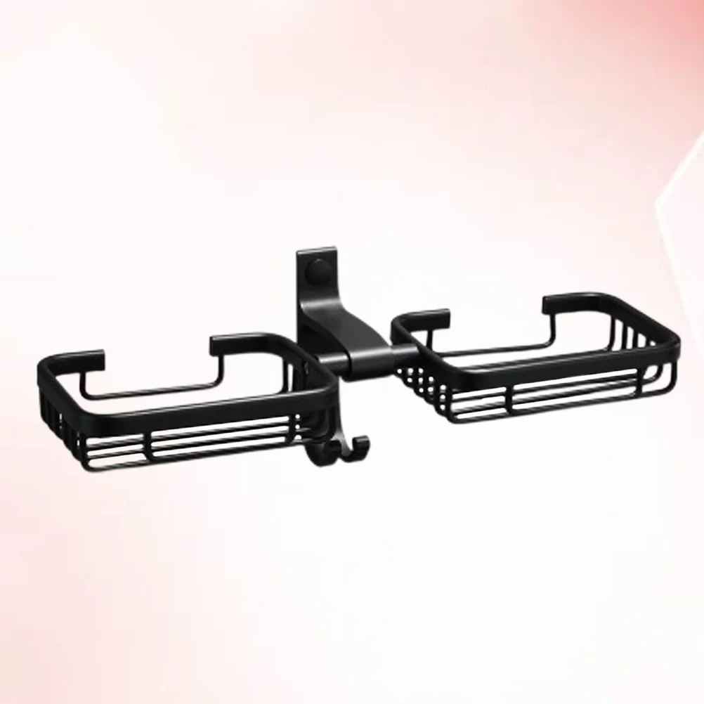 

Aviation Aluminum Soap Dish Wall Mounted Double Side Drain Rack Space Saving Kitchen Bathroom Shelf Sponge Holder Rustproof