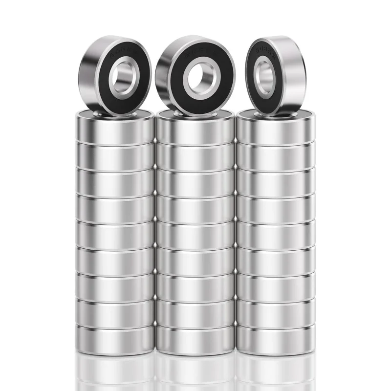 30Pcs 608 2RS Ball Bearings, 8mm X 22mm X 7mm, for 3D Printers, DIY Projects and More