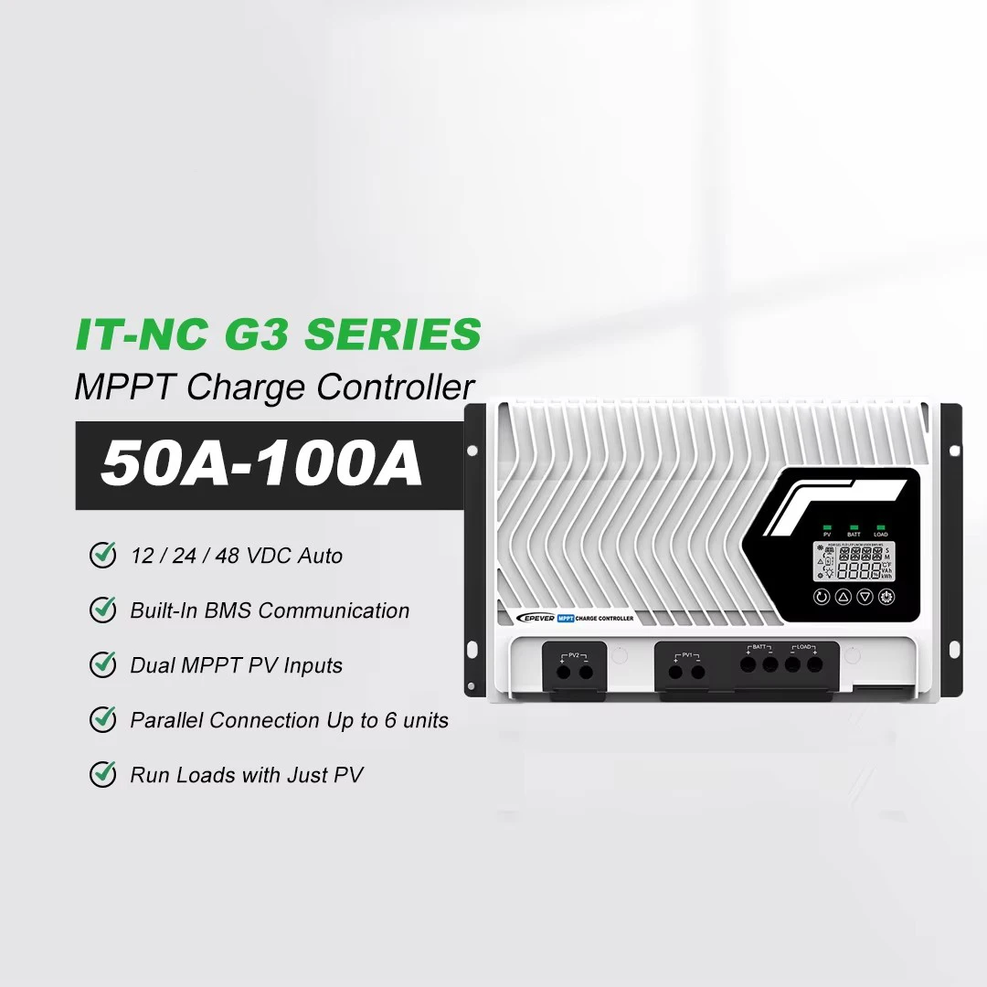 EPEVER Solar Charge Controller 75A 80A 100A MPPT Controller 12/24/48VDC IP32 Waterproof Support Real-time Data Recording