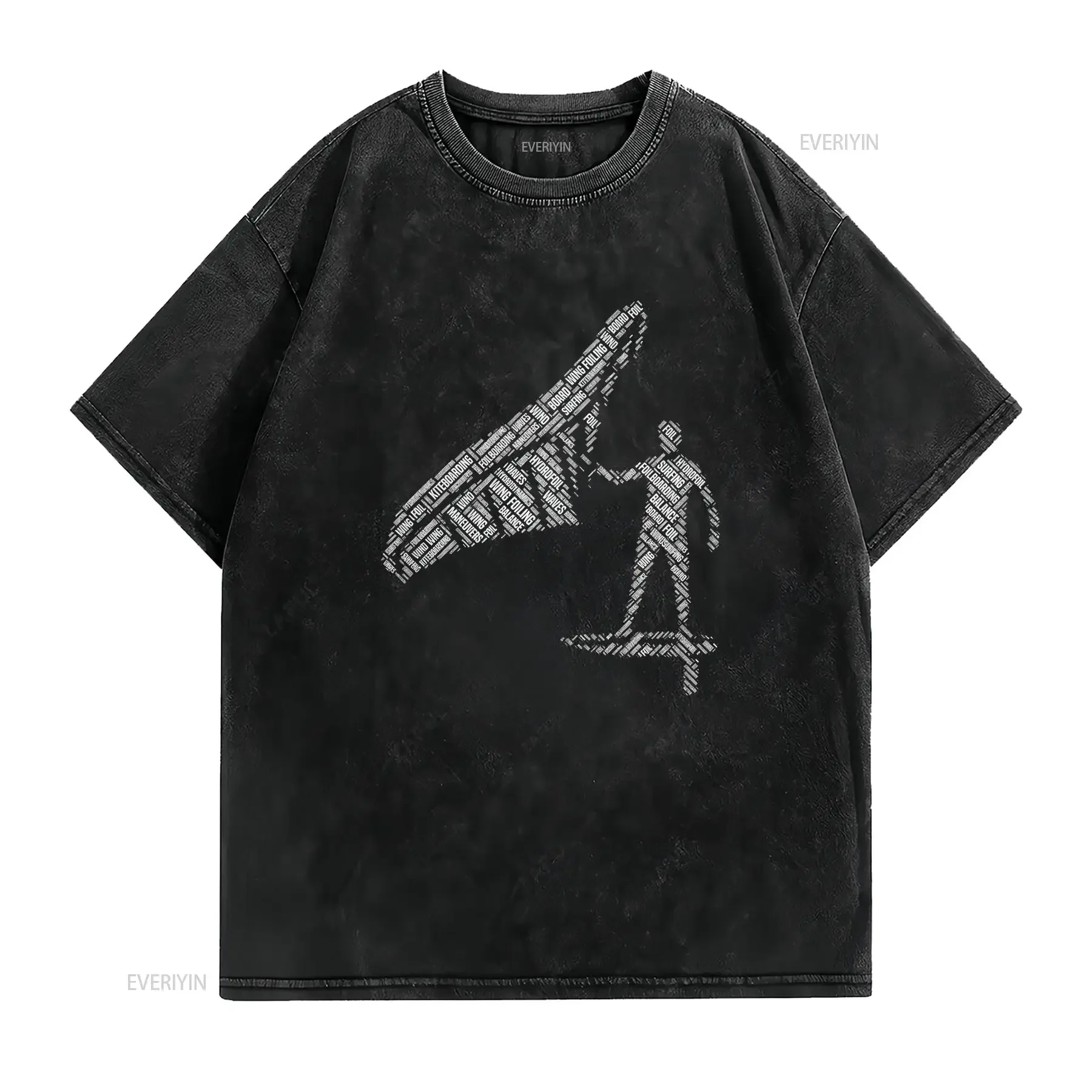 T Shirt Wingfoil Terms Wingfoiler Wingfoiling Premium vintage Washed streetwear Top For Everyday Wear Stylish Soft Casual