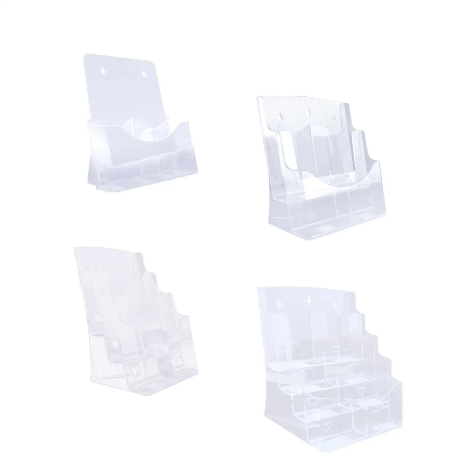 Acrylic Brochure Holder Clear Display Stand for Booklets Magazines Pamphlets
