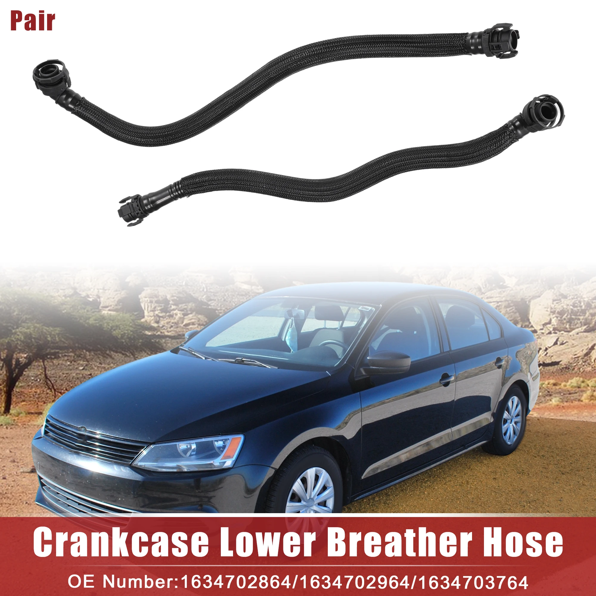 

UXCELL Crankcase Lower Breather Hose for BMW 550i GT xDrive Base 10-16 for BMW 750Li Base 09-15 11157575641 11157646087