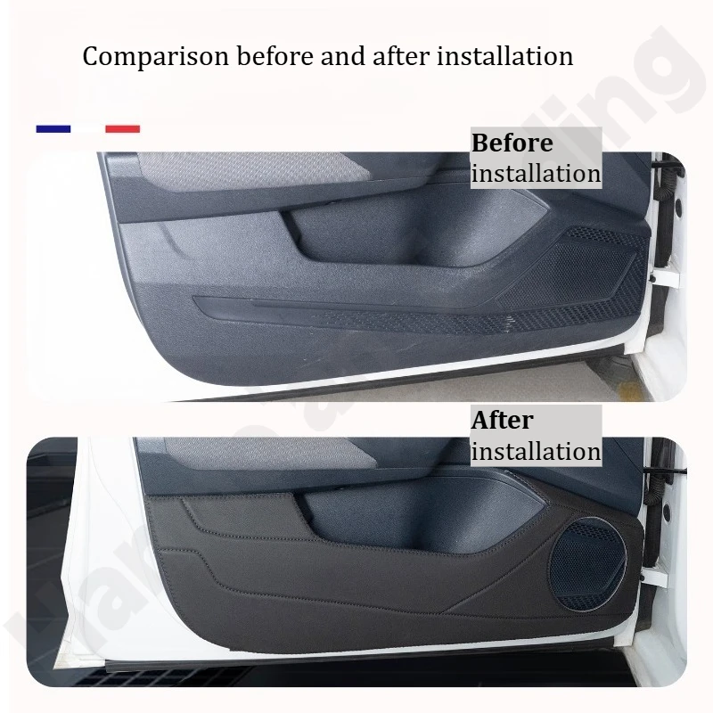 Para Volkswagen Virtus/Lavida 2023 2024 2025 almohadilla antipatadas para puerta/cuero grueso/pegatina protectora para panel de puerta antisuciedad