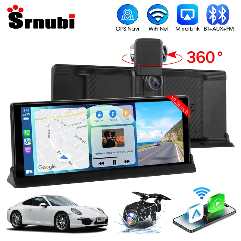 Srnubi Carplay Screen for Car, 10.26