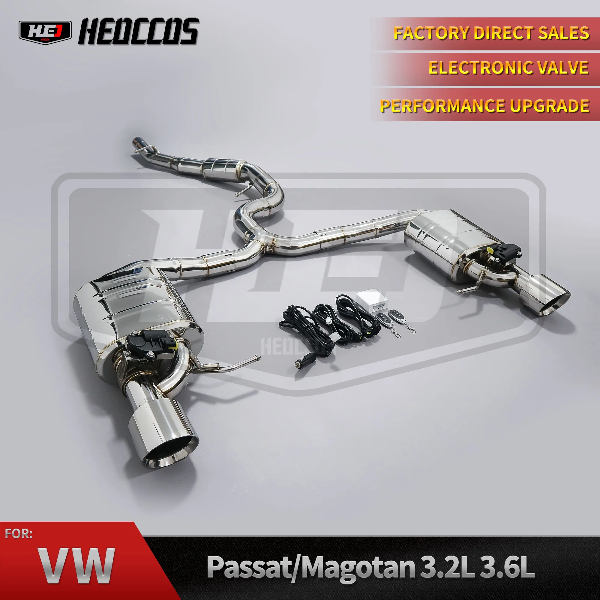 

HEO Performance Exhaust Muffler Pipes 304 Stainless Steel Catback Exhaust System for VW R36 Magotan CC Passat 3.6L 2009~2013