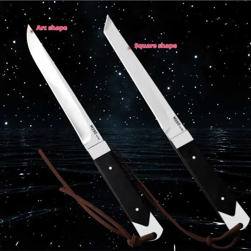 

Нож для фруктов, ножи для выживания на природе, высокая твердость, стальной ремень M390, ножны с ручкой из черного дерева, подарочная коробка, самурайская фака