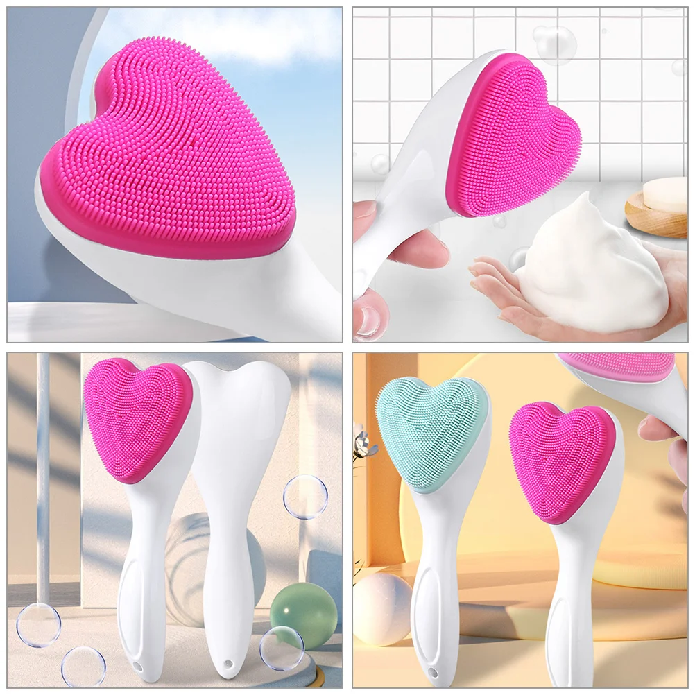 Gesichtsreinigungsbürste Soft Face Scrubber Love Cleansing Manuelles Waschen Silikon Peeling Miss