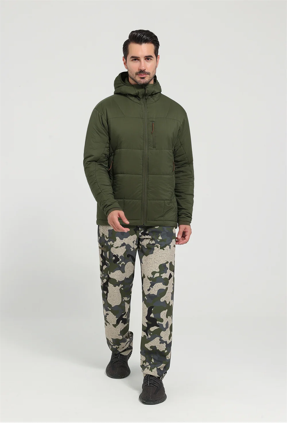 Pánské lehké sako z nylonu 66 s kostkovaným ripstopem, podzimní a zimní, termoizolační, lovecká bunda - náhled 5