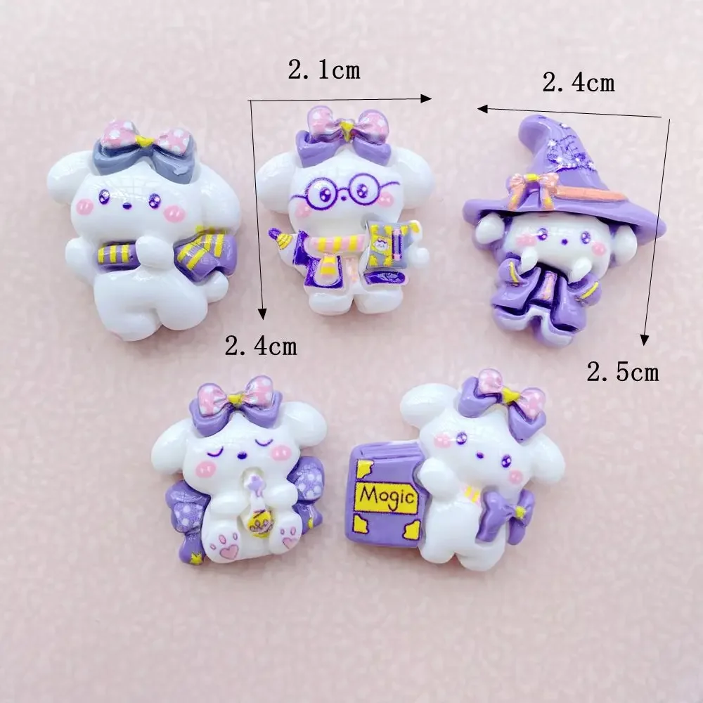 10 Stuks Hars Kawaii Cartoon Halloween Puppy Flatback Steen Decor Plakboek Diy Boog Beeldje Accessoires Sieraden Maken Ambachten