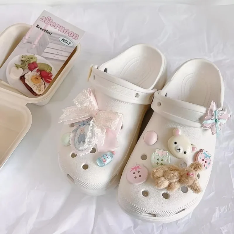 New Bow High-End Feel Ins Style Shoes Accessories DIY Shoe Accessories Beach Shoe Accessories elegant Pink Designs Party Gifts