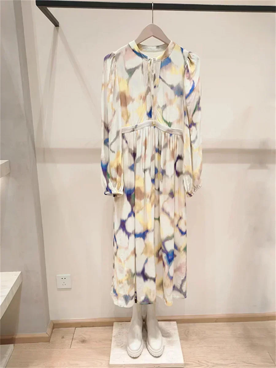 2025 Primavera/Verano moda mujer Color representación cuello redondo vestido de tirantes + camisa + pantalones Vintage