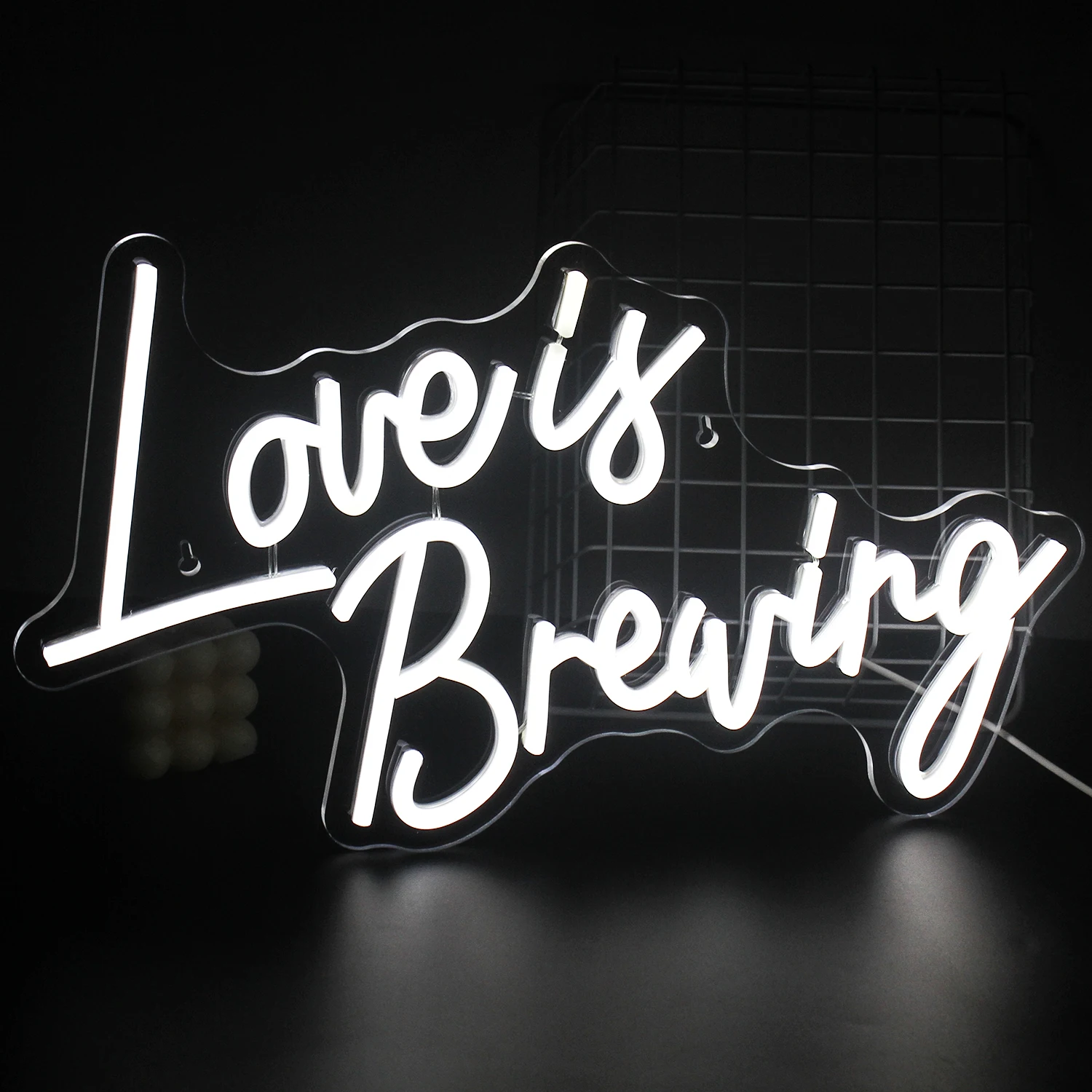 

Love is Breaing LED Neon Light Signs Party Bar Atmosphere Light Glowing Signs Studio LED Light Wall Decor Neon Night Lights