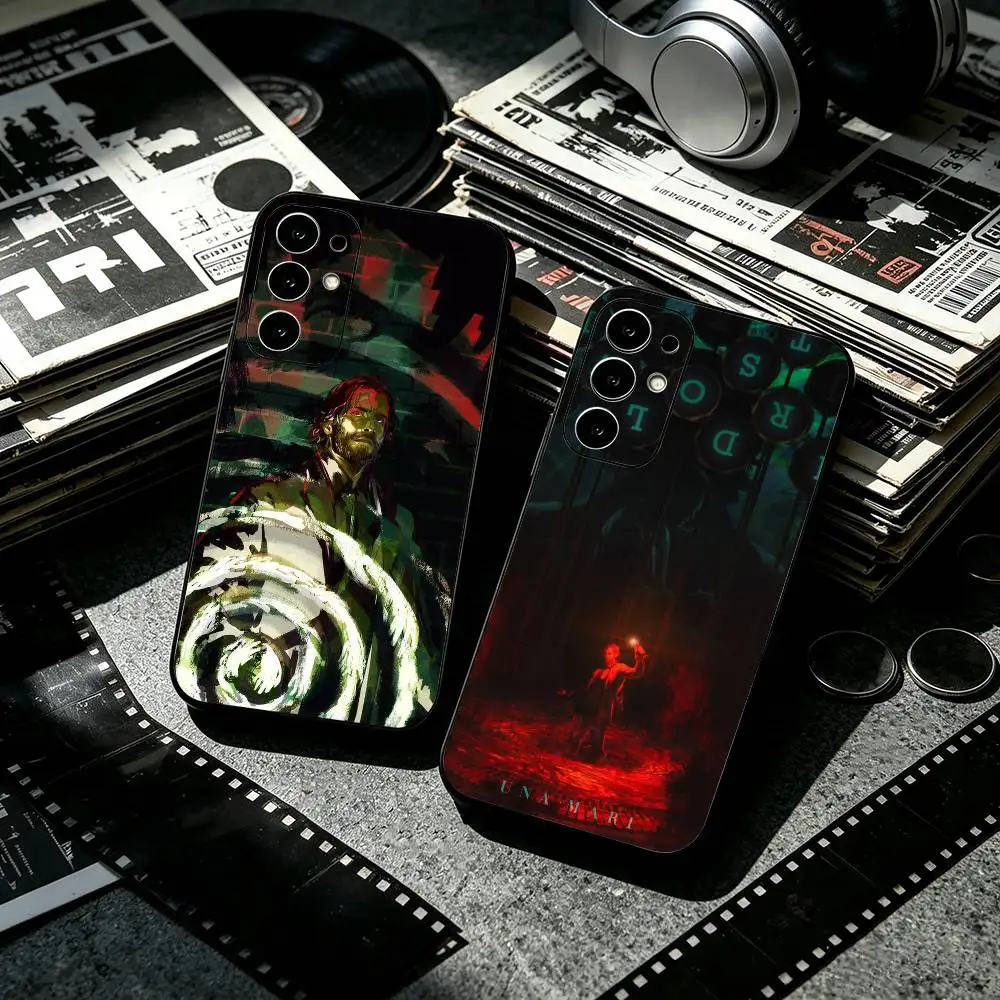 Game A-Alan Wake 2  Black Phone Case for Samsung S25 24 23 22 21 20 30 Ultra Plus Fe Note 10 5G Cover