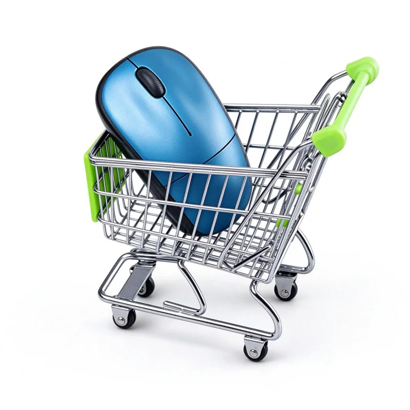 Mini Shopping Cart For Desk Metal Utility Supermarket Handcart Trolley Stress Relief Toys Home Office Desktop Fun Creative Ideas