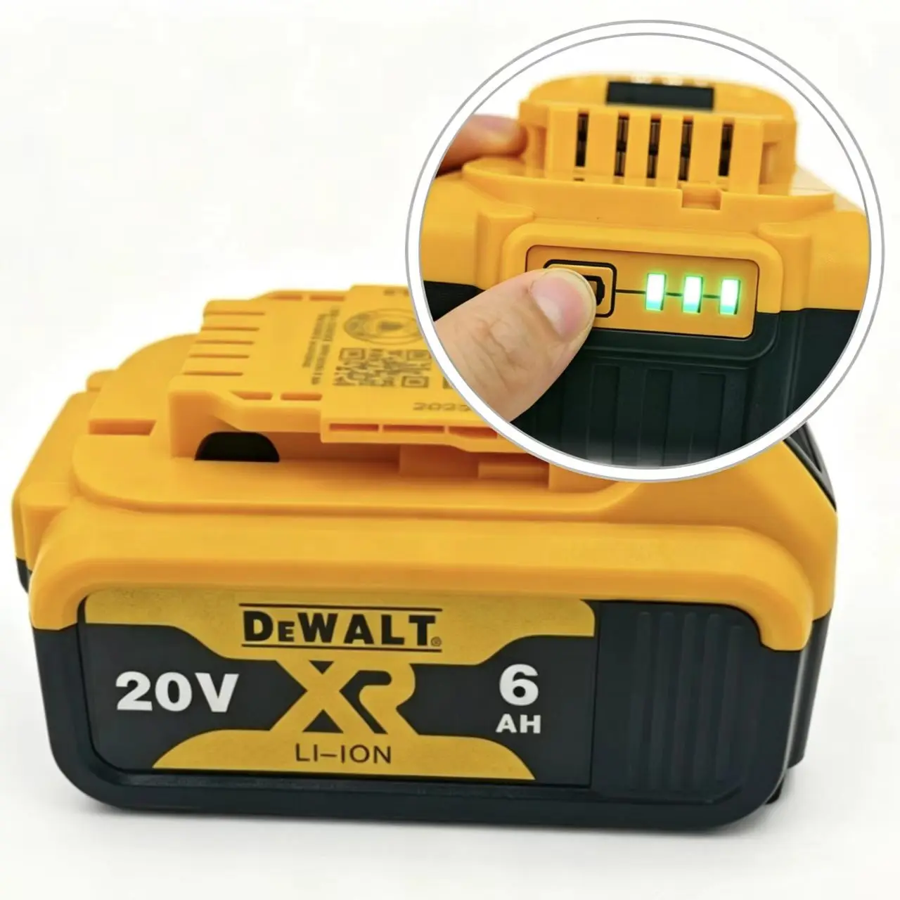 100% Original Dewalt Battery 20V  MAX 6Ah 5Ah 60V 9Ah Flexvolt Battery For Dewalt Rechargeable Tool Battery DCB200 DCB609 DCB206