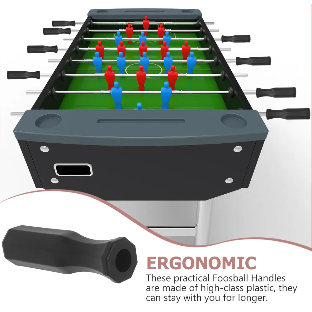 

8pcs Table Football Machine Handles Premium Plastic Foosball Replacement Grips Anti-Skid Ergonomic Design Durable Table Soccer