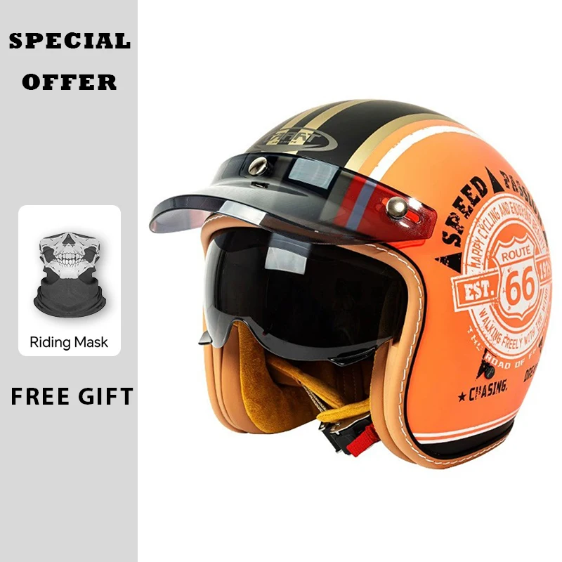 DOT Approved Jet Helmet Men Women Open Face Helmet Motorcycle Helmet Capacete De Moto ABS Material Moto Equipments
