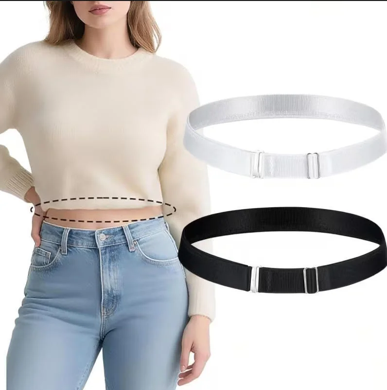 Adjustable Crop Tuck Band for Shirts New Shirt Tuck Band Shirt Cropping Band Elastic Crop Top Band Tucking Belt for Women