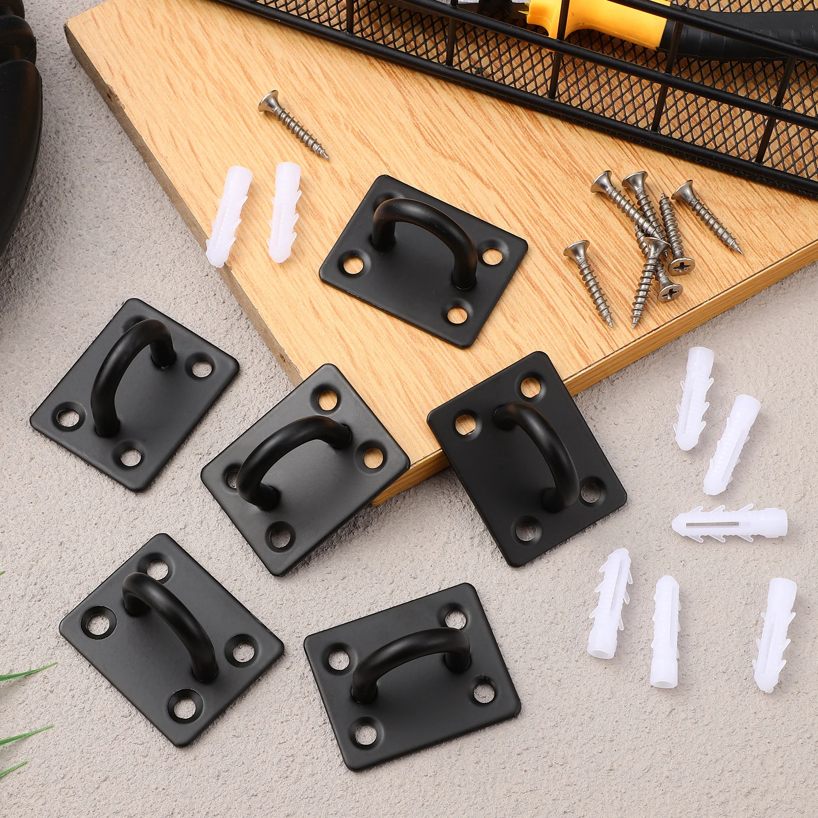 

6Pcs Stainless Steel Ceiling Hooks Heavy Duty Pad Eye Hook Screw Mount for Plants Wreath Birdcages Ceiling Hooks