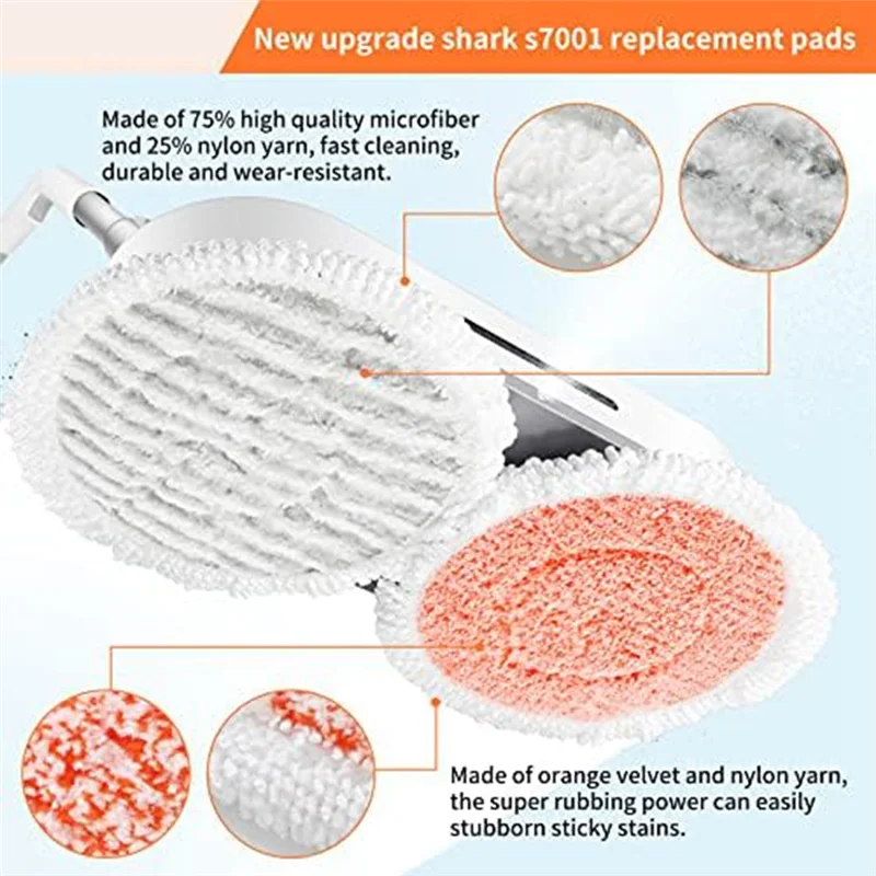 Newest! S7001 Replacement Steam Mop for Shark S7000 S7000AMZ S7001 S7001TGT S7000 S7201 S7005 S7020 Steam Mop Pads