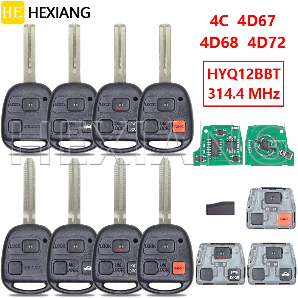 HE Car Remote Control Key For Lexus ES330 SC430 RX330 RX350 RX400H LS430 Toyota 2004-2010 HYQ12BBT 314.4MHz 4D67/4D68/4D72/4C