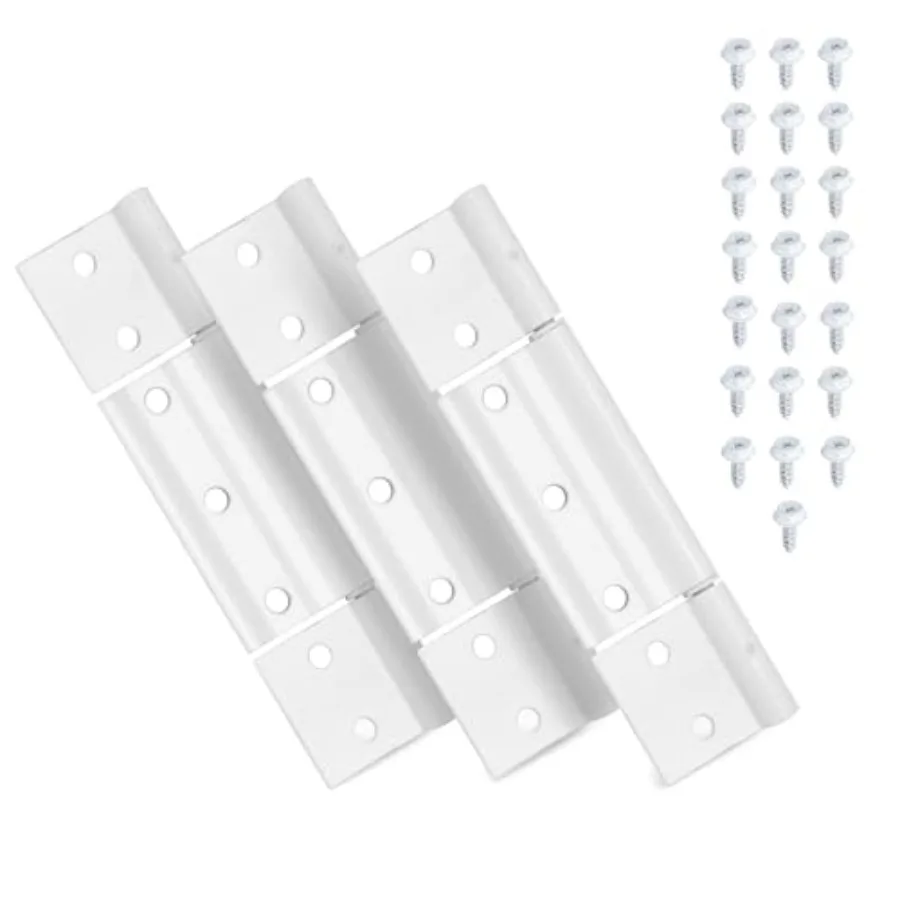 

Storm Door Hinges Replacement fits for Larson White Screen Door Hinges, 1/8 inch Grooved Center Extruded Aluminum Door Hinge Ki
