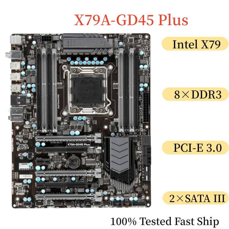 

Материнская плата для MSI X79A-GD45 PLUS 64 Гб LGA 2011 DDR3 ATX 100% протестированная Быстрая доставка