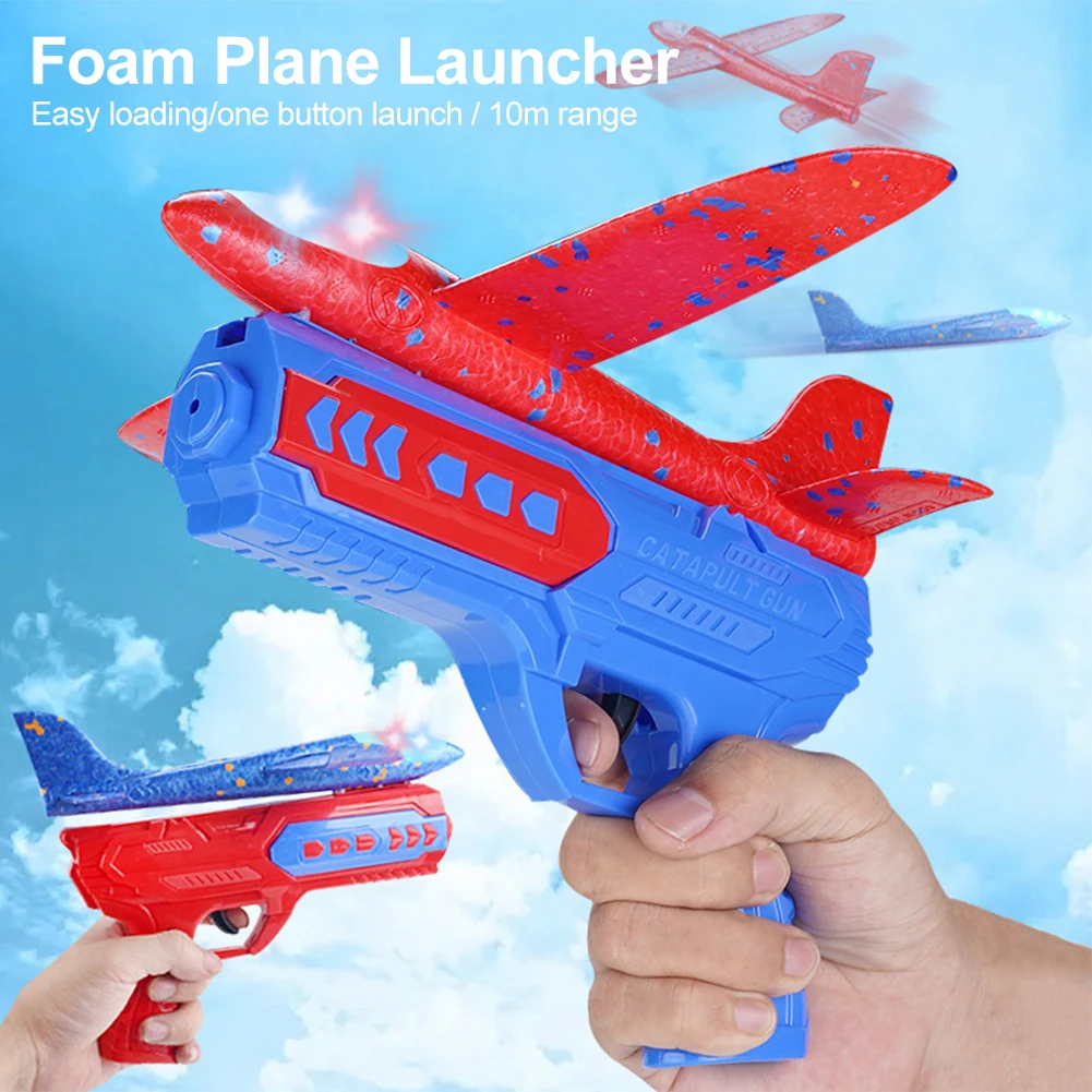 

Foam Plane Launcher EPP Bubble Airplanes Glider Hand Throw Catapult Plane Toy for Kids Catapult Guns Aircraft Shooting Game Toy