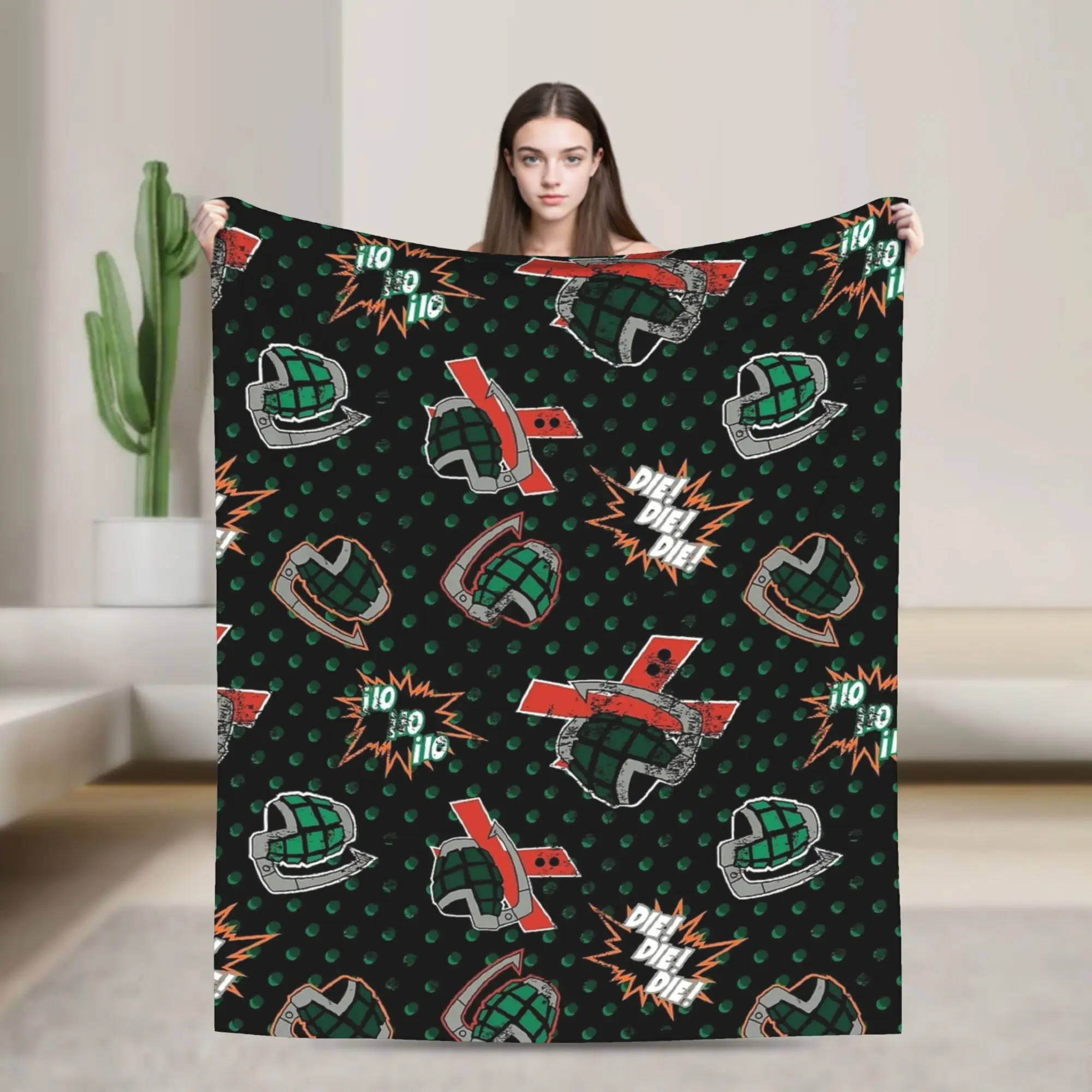 Manta de franela Ground Zero Grenades Katsuki Bakugo, manta fina ligera para primavera y otoño, colchas de viaje para el hogar