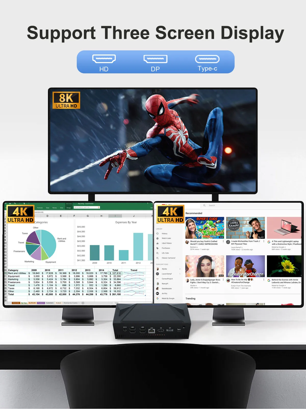 HYSTOU Mini PC DDR4 R9 5900HX Desktop AMD Computer WIFI6 Bluetooth Win11 NVME SSD Windows 10 Linux Powerful GAMING Compact
