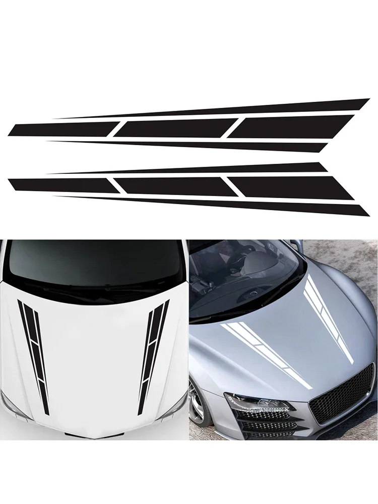 6PCS Fashion Racing Car Sticker Stripe Modelling of DIY Decoration Door Waist Line Rearview Mirror Hood PVC Decals Accessories.