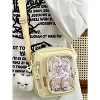 Y2K Mini Women's Korean Style Casual Crossbody Bag with Transparent Pocket, Small Shoulder Bag, Wallet and Phone DIY Bag - Image 4