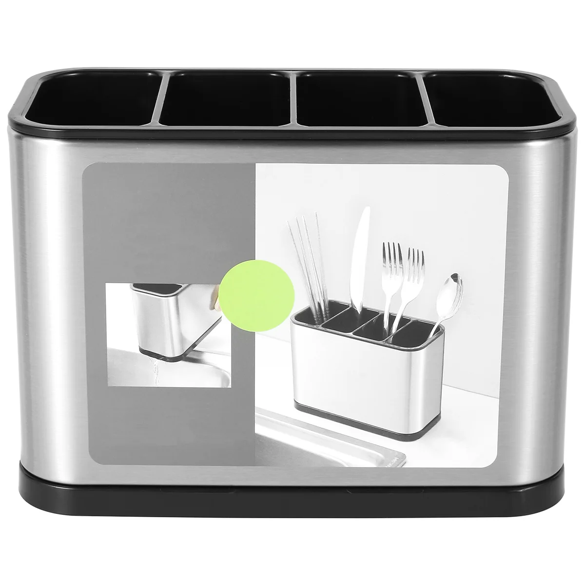 

5/1PCS Kitchen Utensil Holder Utensil Drying Rack Flatware Holder Sinkware Caddy Countertop Organizer with 4 Divided Compartment