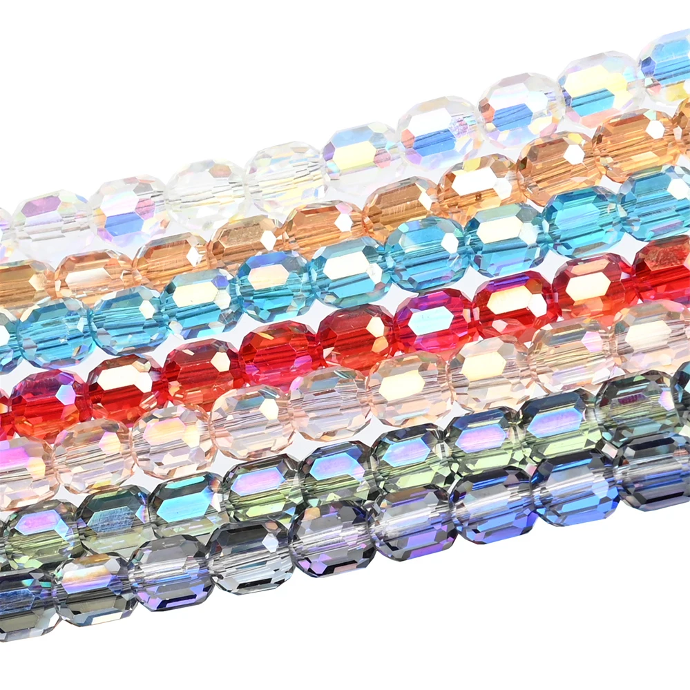 9mm Austria Crystal Beads Faceted Round Barrel Loose Spacer Beads for Jewelry Making DIY Necklace Bracelet Earring