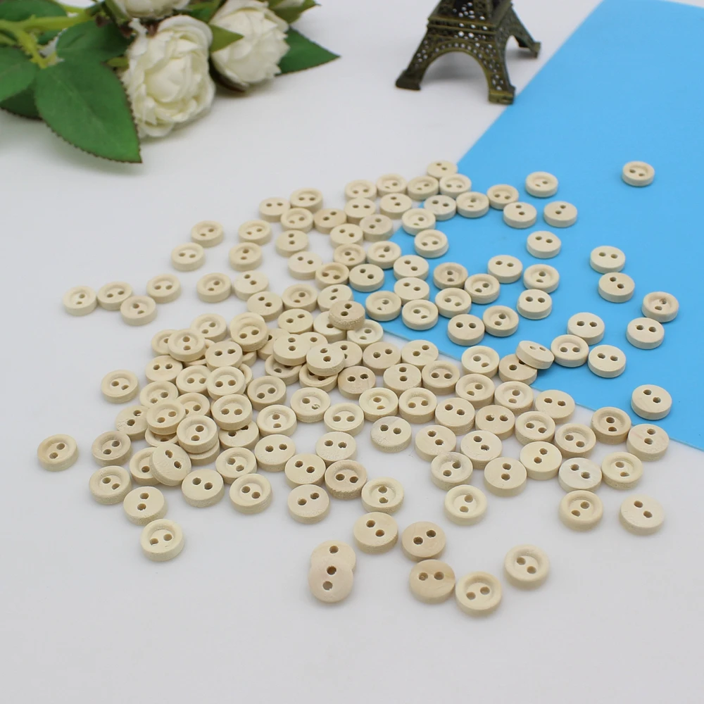 100pcs or 200pcs/lot Mix mini buttons for doll craft scrapbooking wood small buttons 9mm -10mm diy crafts Supplies Home Decor