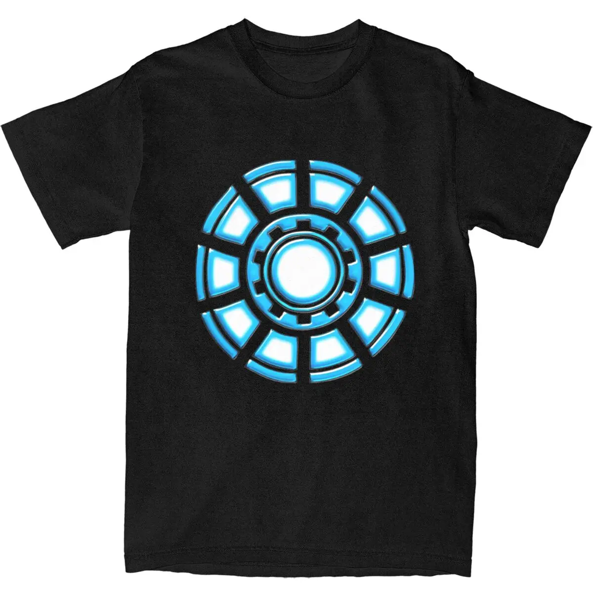 Arc Reactor Comic Hero Superheroes Cotton T Shirts Leisure Tshirt for Men Beach Y2K Casual Print Short Sleeve Clothes